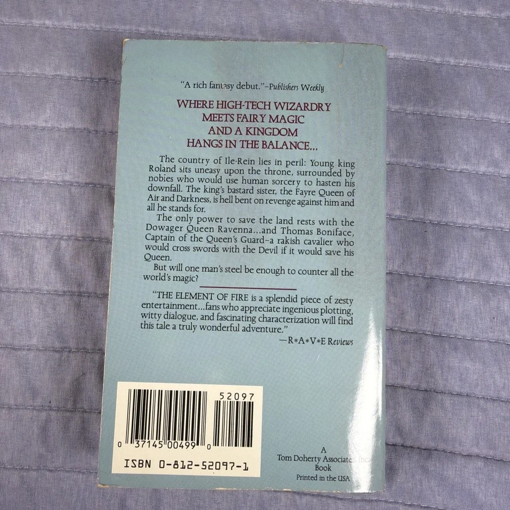 The Element of Fire Martha Wells 1994 TOR Paperback 1st Printing Fantasy